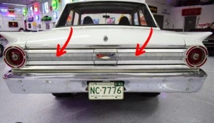 1963 Ford Fairlane 500 sports coupe rear panel trim rough - Picture 1 of 5