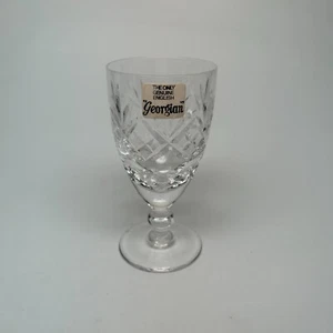 Vtg ROYAL DOULTON CRYSTAL "GEORGIAN"  CUT SHERRY GLASS 4-3/8" by Webb Corbett - Picture 1 of 6