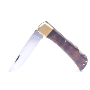 VTG NOS RARE GERMAN CARL SCHLIEPER WOOD LOCKBACK HUNTING FOLDING POCKET KNIFE - Picture 1 of 11