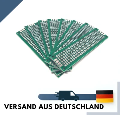 MARKENLOS 8 x Lochrasterplatine 2x8cm Lötplatine Leiterplatte Prototyping DIY Arduino esp