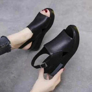 2025 Summer Wedge Platform Sandals Fashion Retro Romen Beach Shoes Ladies Casual - Picture 1 of 28
