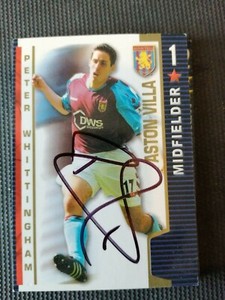 Shoot Out 2004-2005 signed Peter Whittingham Aston Villa card