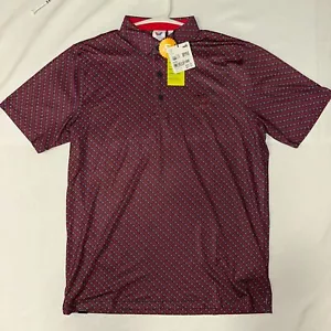 Men's Puma Golf Volition Multi Flag Polo Red Medium MPU25-00009 - Picture 1 of 5