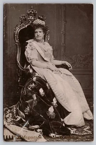 RPPC Sintra, Portugal Queen Dona Maria Pia Royalty Portrait Unposted Postcard - Picture 1 of 6