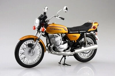 AOSHIMA 1/12 MINIATURE MOTO KAWASAKI 750 SS MACH4 GOLD EUROPEENNE NO MINICHAMPS - Photo 1/4
