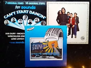 3 x Stiff LP's - Live Stiffs, Akron, Can't Start Dancin - GET 1, GET 3, SOUNDS 3 - Picture 1 of 15