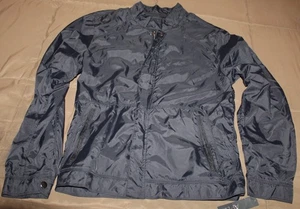 Men’s Apt. 9 Black Jogger Windbreaker Lightweight Jacket Medium Zip/Button NEW - Picture 1 of 3