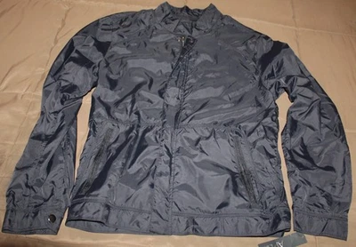 Men’s Apt. 9 Black Jogger Windbreaker Lightweight Jacket Medium Zip/Button NEW - Image 1 of 3