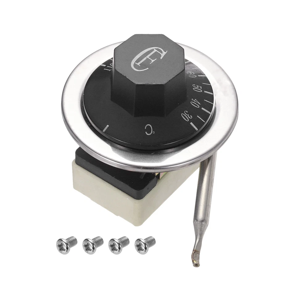 Electric Oven Thermostat 3 Pin 16A Knob Temperature Control Switch 30-110°c 0.7m - Image 1 of 4