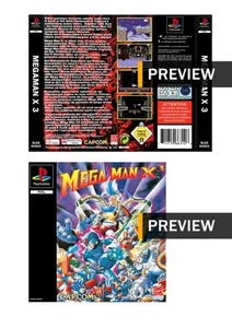 Mega Man X 3 Megaman X3 - PlayStation PS1 PAL Inlay Hüllen Vorder Rückseite - Bild 1 von 3