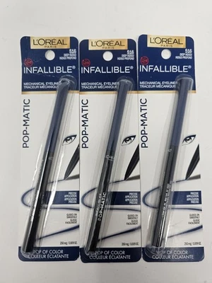 3 Pack Of L'Oreal Infallible Never Fail Mechanical Eyeliner #516 Deep Indigo - Image 1 of 4