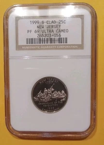 1999-S Clad New Jersey State Quarter NGC PF69 Ultra Cameo - Picture 1 of 2