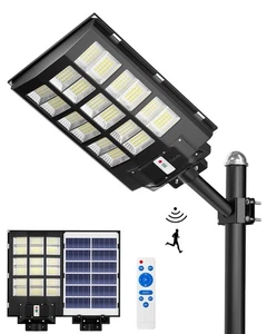 Luces de calle solares Gefolly al aire libre comercial estacionamiento lote luz sensor 6500K - Imagen 1 de 6