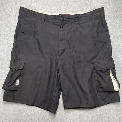 Tony Hawk Hombres Talla 40 Negro Monopatín Carga Pantalones Cortos Cremallera Cierre Botón Foto 1 de 4