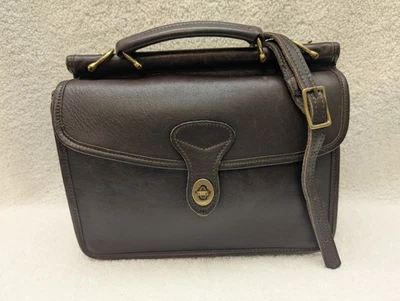 Bolso Mensajero de Cuero Jack Georges De Colección Maletín de Hombro Marrón Viaje Informal Foto 1 de 4