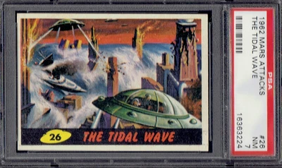 1962 Mars Attacks 26 The Tidal Wave.  PSA 7 NM.  (TX3224). - Image 1 of 2