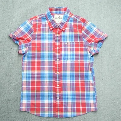 Camisa Hollister Niños Niño Talla Grande Multicolor Manga Corta Informal Abotonada Foto 1 de 4