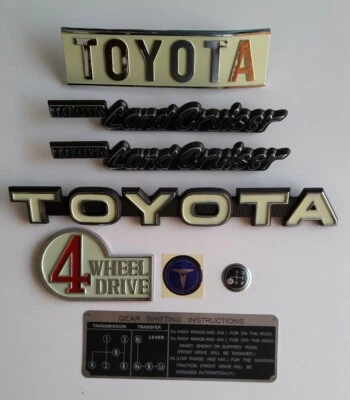Набор эмблем подходит для Toyota Land cruiser fj 40 1979-1984 задние и передние эмблемы  - Изображение 1 из 4