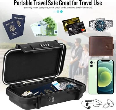 Mini Stahlsafe Reisesafe mobiler Safe Für Auto Dokumentensafe Tresor Kasette DHL - Bild 1 von 4