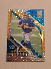 Jared Goff 2021 Panini Donruss Elite #d/49 Blue & Gold Dots Prizm SP #62