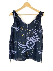 Maison Scotch Damen Tank Top Bluse Gr. 1/S ärmellos U-Ausschnitt Baumwolle Indien - Bild 1 von 11