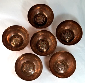 Keswick School of Industrial Arts Arts & Crafts Copper 6 x Bowls - Picture 1 of 17