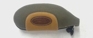 Field & Stream Eyeglass Case, Canvas Suede Lined Double Zip Clam Shell Belt Hook - Picture 1 of 6