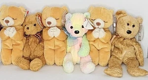 Vintage Collection Of 6 Beanie Babies Bears With Tags Ty - Picture 1 of 1