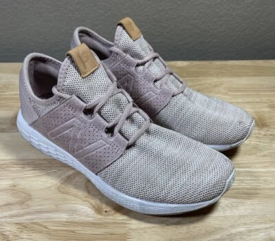 Tênis de corrida New Balance Fresh Foam Cruz v2 malha rosa branco feminino tamanho 9,5 B - Imagem 1 de 4