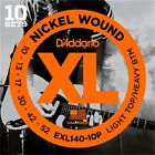 D'Addario EXL140 Light Top/Heavy Bottom Electric Guitar Strings 10-Pack