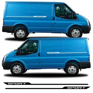 Sport Style Side Stripes Decal Stickers Vinyl Kit Fits Ford Transit Van mk7 SWB - Picture 1 of 3