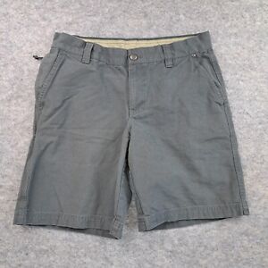 Columbia Shorts Mens Size 32 Gray 10" Inseam Canvas Chino Hiking Outdoors Work