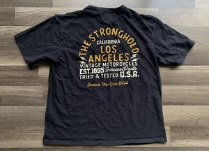 The Stronghold Chain stitch Mens T Shirt Los Angeles Sz L Black - Picture 1 of 6