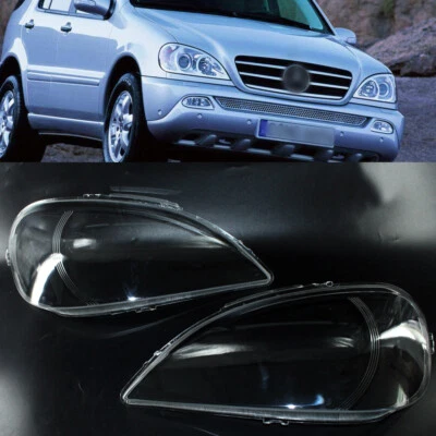 Par de cubiertas de lente de faros izquierda+derecha para Mercedes Benz W163 ML 02-05 Foto 1 de 4