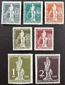 Deutschland Berlin 1949 Sc# 9N35-9N41 Satz 7 MH OG 75th Anniv. UPU - Bild 1 von 2
