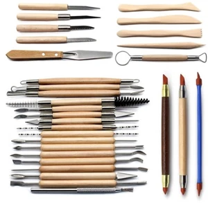 30 Stck Ton Bildhauerei Werkzeuge Holzgriff Keramik Schnitzen Former Zubehör Kit Set - Bild 1 von 4