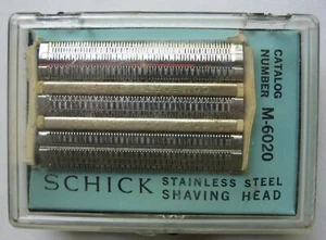 Testa da barba vintage SCHICK Blade M-6020 in acciaio inox - Foto 1 di 3