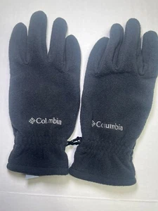 Columbia Youth Large Gloves Fleece Clip Together Embroidered Logo Black Winter - Picture 1 of 7