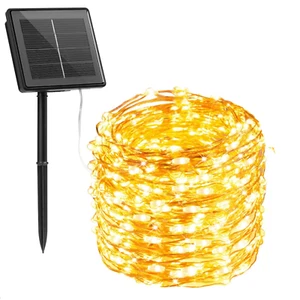 100 LED Solar Fairy String Lights Outdoor Waterproof Garden Yard DIY Decor Lamp - Picture 1 of 16