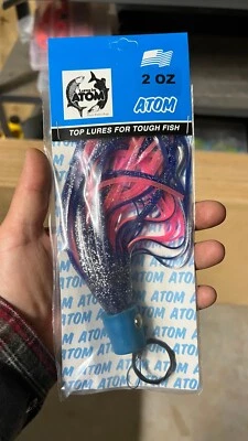 海上咸水裙式拖钓饵 - 粉色/蓝色 - Mahi Tuna Wahoo Lure 2 盎司 — 第 1/4 张图片