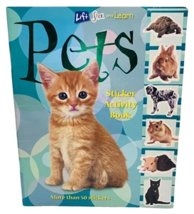 Pets Sticker Activity Book Lift Stick & Learn SC 50 Stickers Dog Bunny Cat Horse - Picture 1 of 19
