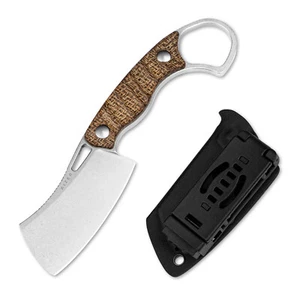 Cuchillo de hoja fija Kizer Little Rhino arpillera mango Micarta AEB-L liso 1065A4 - Imagen 1 de 1