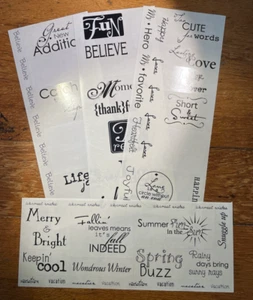 Creative Memories 5 sheets of large words. Everyday Designs (C12A22) - Picture 1 of 10