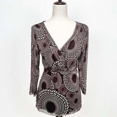 Vtg 90s INC International Concepts Top Womens L Brown Fairy Grunge Mesh Nylon - Image 1 of 4