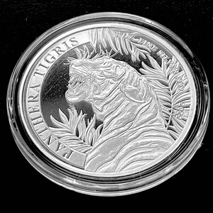 2022 1 Oz .999 Silver Panthera Tigris Coin Indochinese Tiger from Laos New - Picture 1 of 4