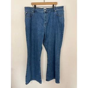 Princess Polly Wide Leg Jeans Women’s Size 16 Blue High Rise Stretch Denim - Picture 1 of 7