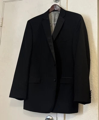 Calvin Klein  2btn Black Tuxedo Jacket 44 L Long - Image 1 of 4