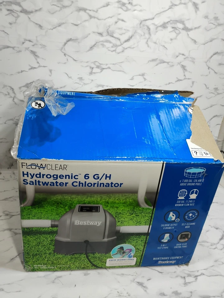 Bestway Flowclear Hydrogenic 6 G/H Digital Self Cleaning Saltwater Chlorinator - Image 1 of 4