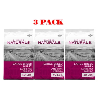 3 Pack - Diamond Naturals Large Breed Puppy Lamb & Rice Formula Dry Dog 40lb - Image 1 of 4