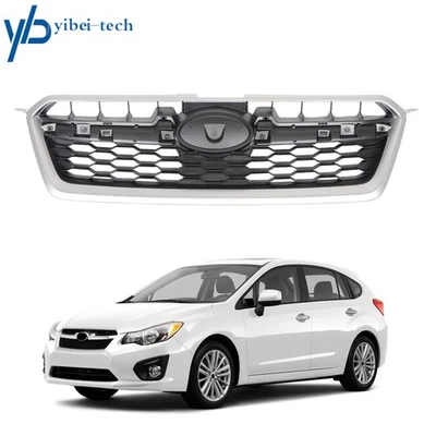 Parrilla de parachoques superior delantera de plástico cromado para Subaru Impreza 2012/2013/2014-2016 Foto 1 de 4